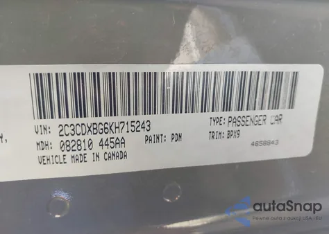 2019 Dodge Charger Sxt Rwd from USA, damaged, VIN 2C3CDXBG6KH715243